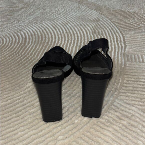Worthington Black Suede Slingback Heels - Picture 4 of 9